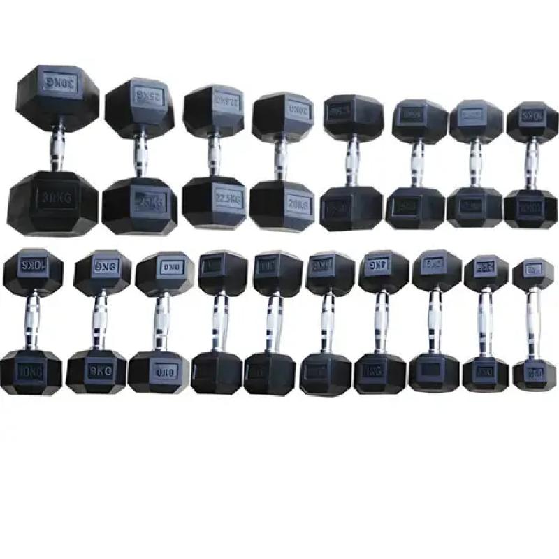 MEG HEXAGON DUMBBELL - Rubber Dumbbell - 1kg - p--stuk