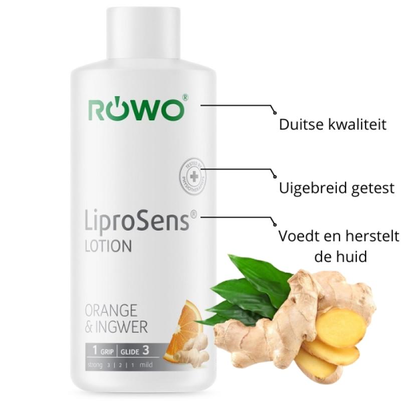 Rowo--Lavit Rowo_LiproSens_lotion_orange_&_Ingwer_–_1_liter