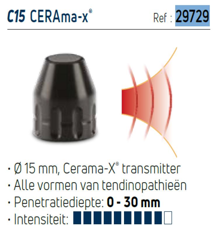 Chattanooga - C15 Cerama X transmitter van 15 mm zwart   - Chattanooga RPW2 – optionele ACCESSOIRES